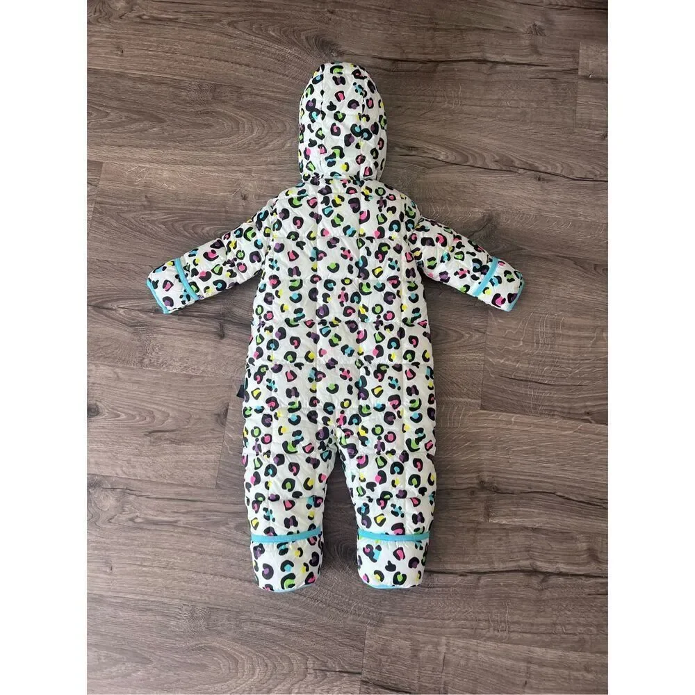 Spyder Snowsuit  9-12 Month Baby Girls Blue Cheetah